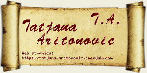 Tatjana Aritonović vizit kartica